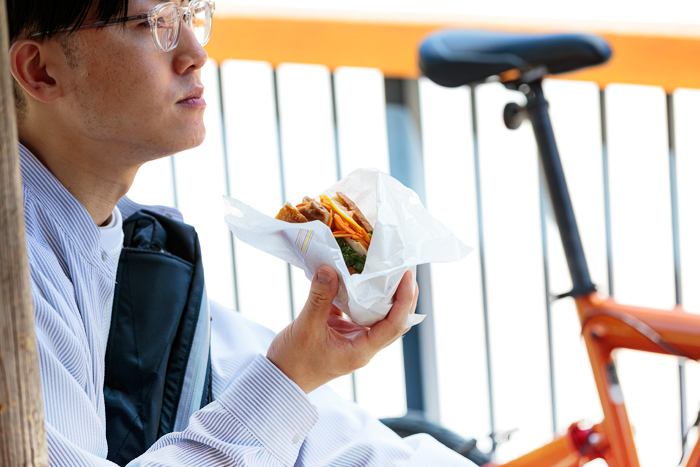 休日ライドは、美術館とサンドウィッチ。